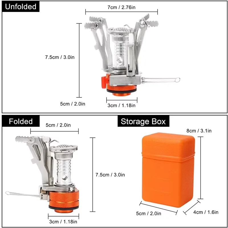 Camping Accessories Gas Cooker Portable Outdoor Camping Aluminum Alloy Ultra Light Picnic Cooking Camp Stove Survival Furnace