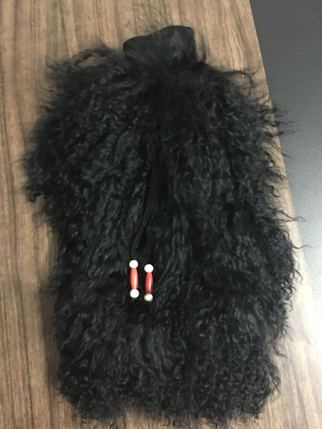 YR130 Women Furry leg warmers Winter Long Mongolian sheep fur leg warmer sets