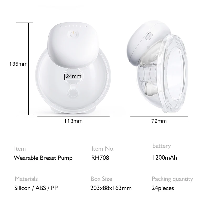 Factory outlet Portable Ultra Quiet Customized wearable wireless  Breastfeeding wholesale breast pump electric
