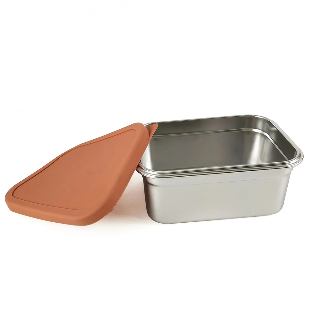 IKITCHEN Bento Lunch Box Set Nesting Stainless Steel Snack Storage Food Containers Stainless Steel Bento Box