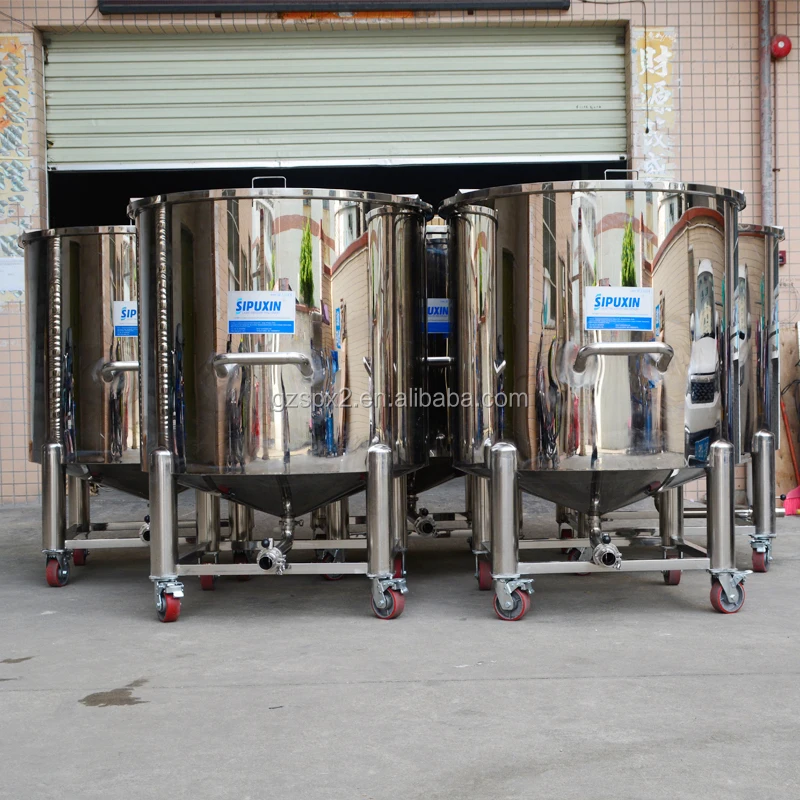 2000L beverage storage tank, jacket kettle with agitator, syrup process tank