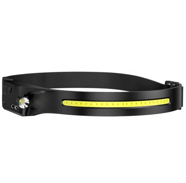 2021 newly developed  COB super bright headlamp silicone 5 modes LED headlights USB rechargeable with gesture induction sensor