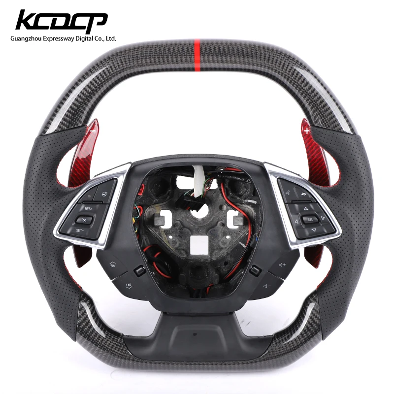 Для Chevrolet Camaro Corvette racing wheel convertible Custom Alcantar руль из углеродного волокна