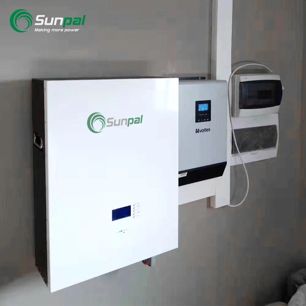 Sunpal 10 Years Warranty Household Power Wall Lifepo4 Lithium Battery 10kWh 20 Kw 48V 100Ah 200Ah For Home Solar System