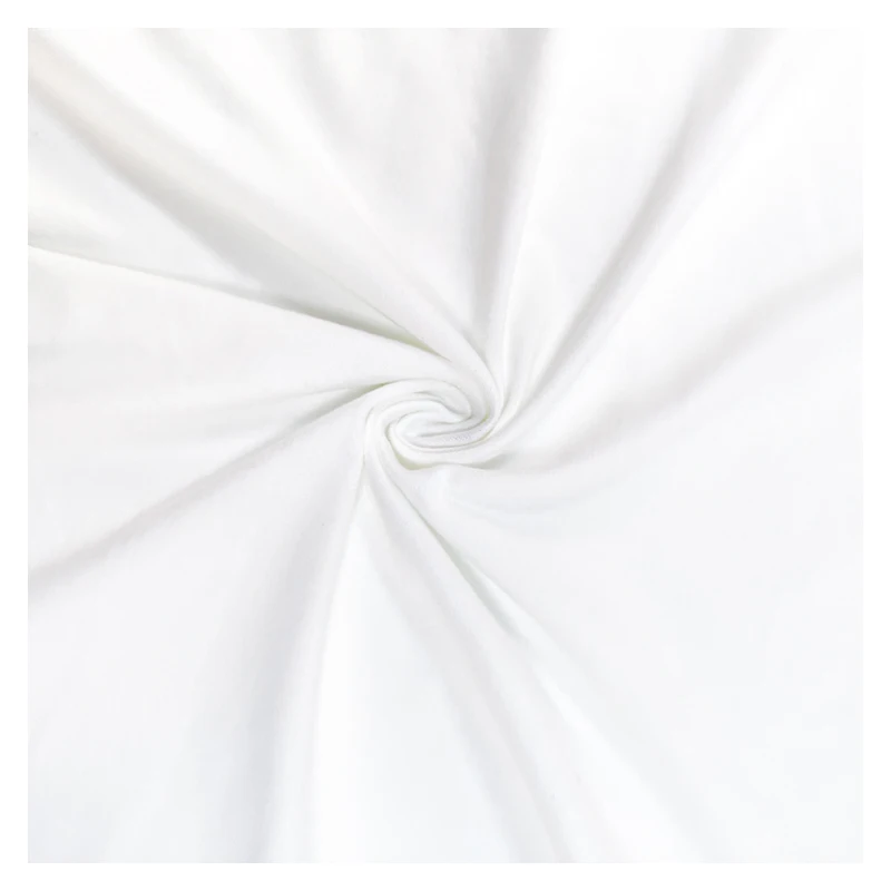 Factory direct white color polyester dty brush DBP double brushed poly knit jersey fabric stretch sublimation fabric white