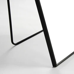 China Manufacture Decorative Black Metal Framed Full Length Large Standing Mirror aluminium dressing mirror