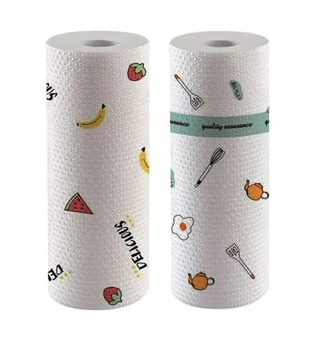 
Printed White Lazy Rag Roll Disposable Kitchen Cleaning Cloths Non Woven Wiping Dish Rag Washcloth Towel Floor Window Car 
