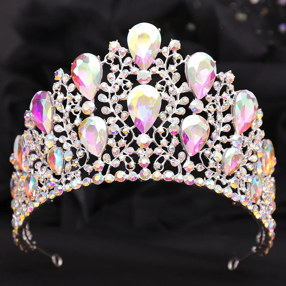 Crystal Tiaras And Crowns Bride Headdress Bridal Diadem Princess Wedding Crown hairband Ornaments