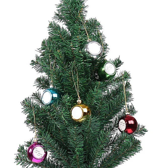 Wholesale DIY 8cm Christmas Decoration Ornaments Blanks Sublimation Christmas Ornament Balls for Tree Decorations