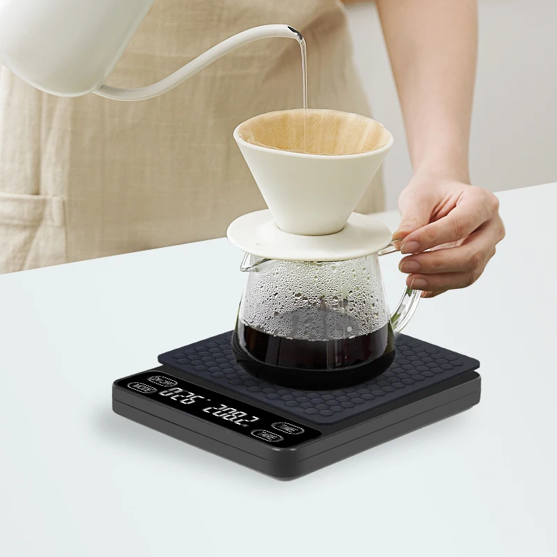 Electronic Kitchen Food Weighing Waterproof Function Scale Coffee Shop Coffee Scales Digital Pocket Scale With Timer