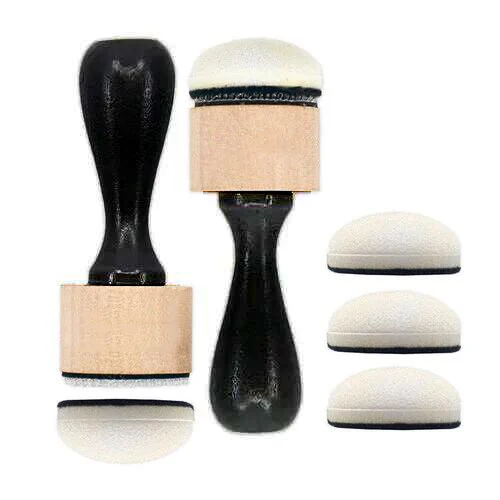 21101B Ink Blending Tool with Domed Foam Applicators- 2 wood applicator+5pcs round sponge