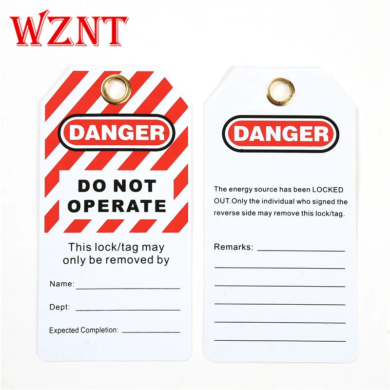 NT-T02 предупреждение о безопасности из ПВХ, запрещается использовать защитные блокировочные метки, блокировка ярлыков