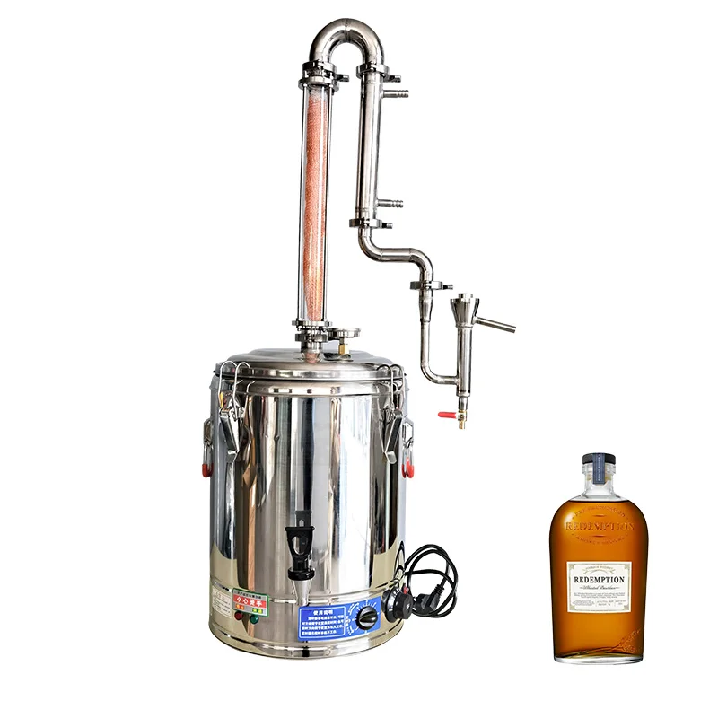 50L plug-in still condenser crystal tower column built-in copper mesh private brewer Alcohol level monitor Distilled liquorer