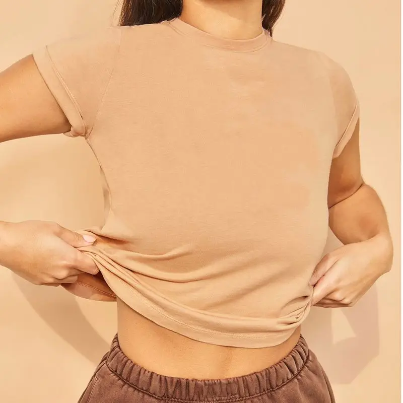 Brand New Fitted Top Short Sleeve T-Shirt Women T Shirt Blank