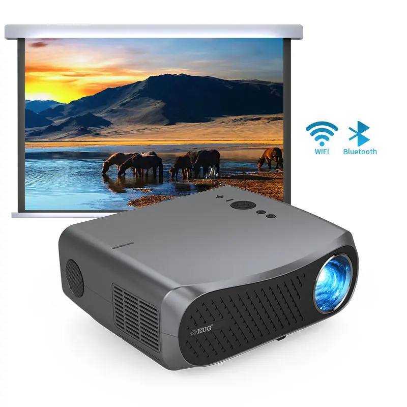 New Function Android Portable Full HD led Home Video Projector 1080p LCD 2.4/5G Wifi Proyector 4K