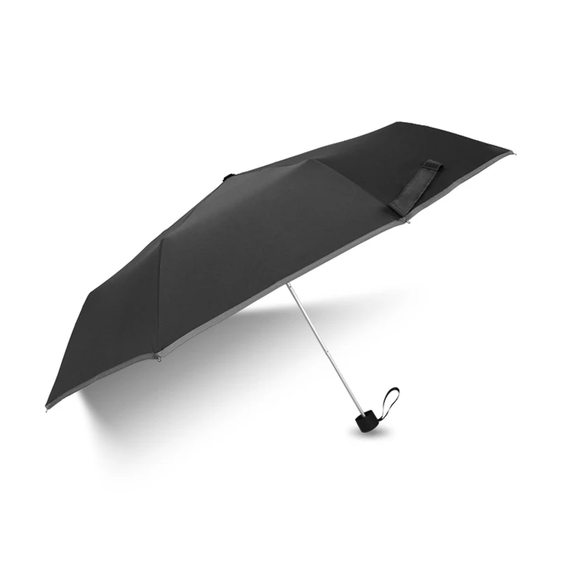 Ok Umbrella Cheap Super light 3 folding Umbrella 21x8K Manual open promotion umbrella with reflective strips