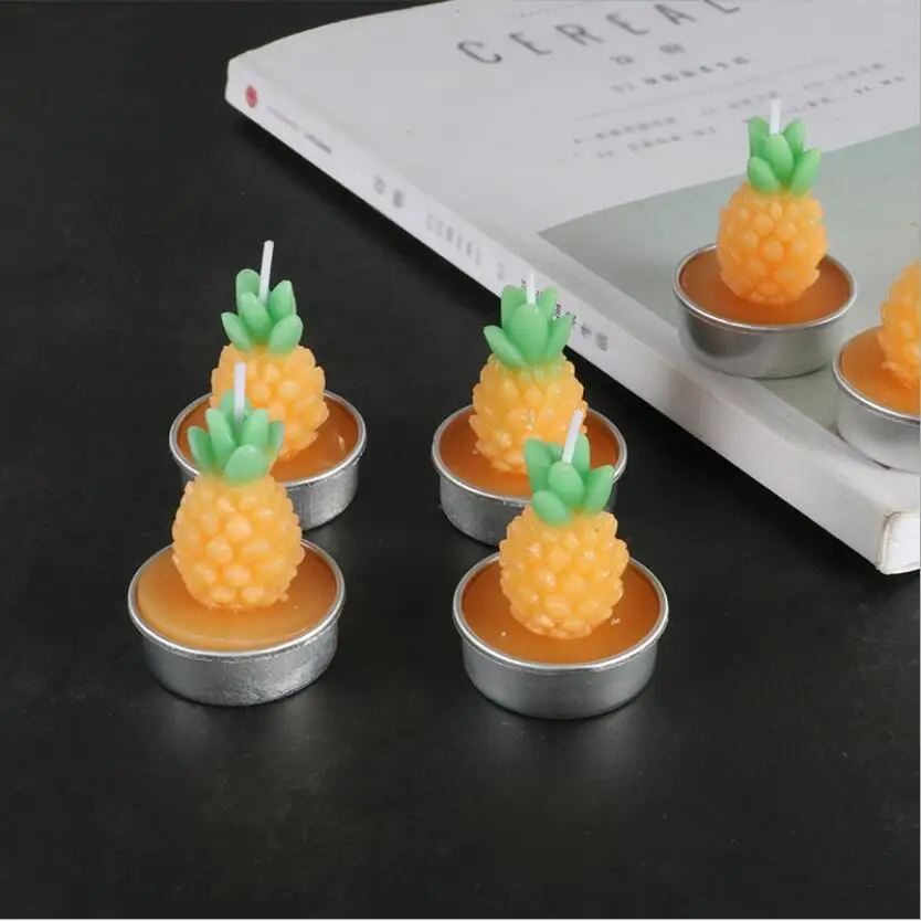 
Free Shipping 12 pcs/lot Wedding Candle Gift Simulation pineapple candle 