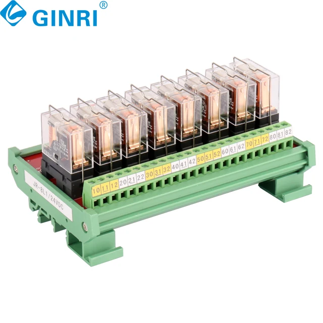 8 Channel 1CO 10A DC24V SPDT Relay Module PCB Amplifier Board