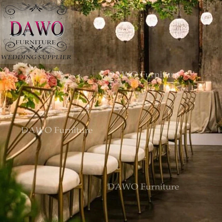 Special backrest cheap wholesale indoor wrought iron chairs for event