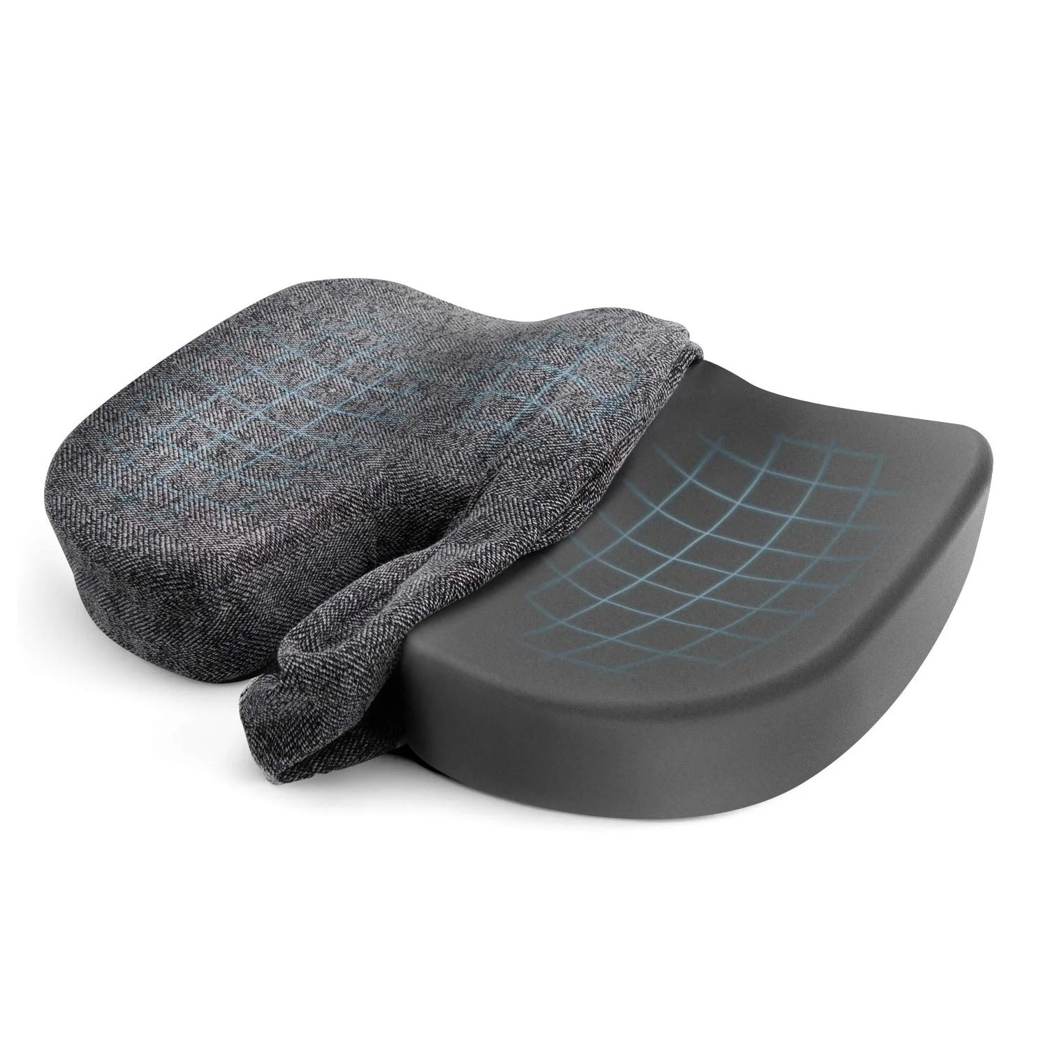 Anyu Lumbar Back Support Chair Comfortable Massage Pillow Memory Foam Orthopedic Seat Cushion