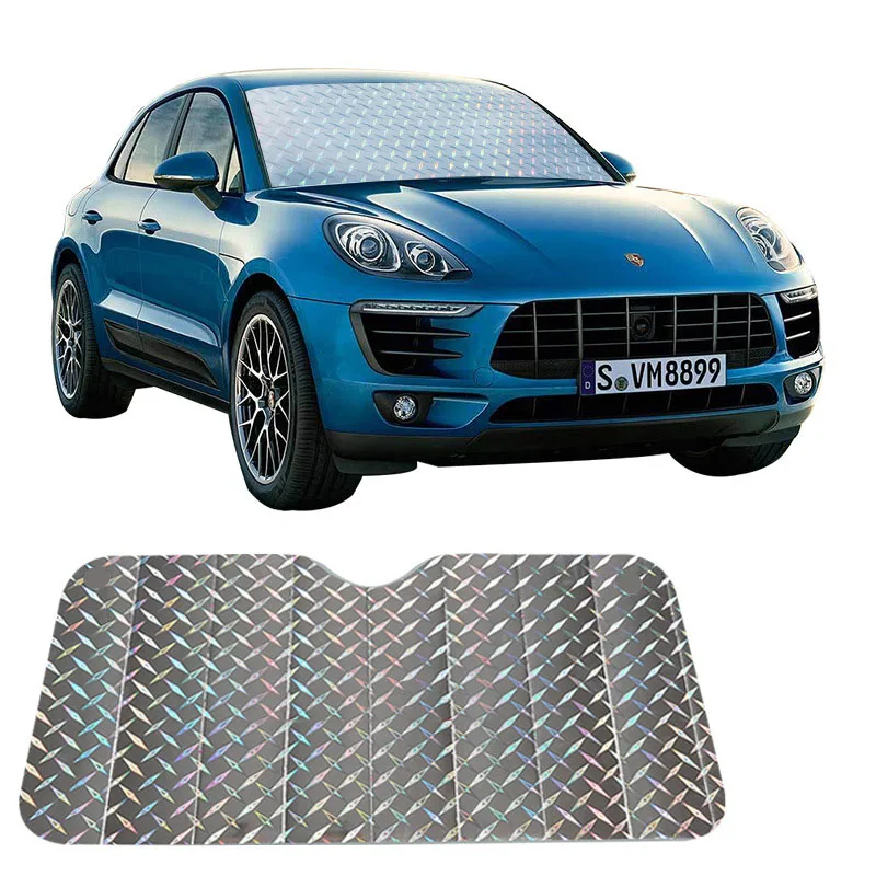 Thick Laser Summer Sun Protection Car Sun Shield Front Shade Sun Block Sunshade Sports Foldable Customized Logo OPP VW 98% Car