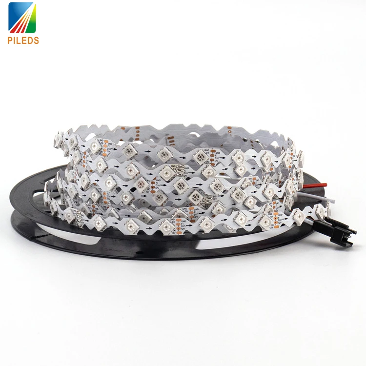 WS2815 S shaped zigzag BENDABLE 5V 12V addressable RGBW RGB GS8208 RT1809 SK6813 LED strip