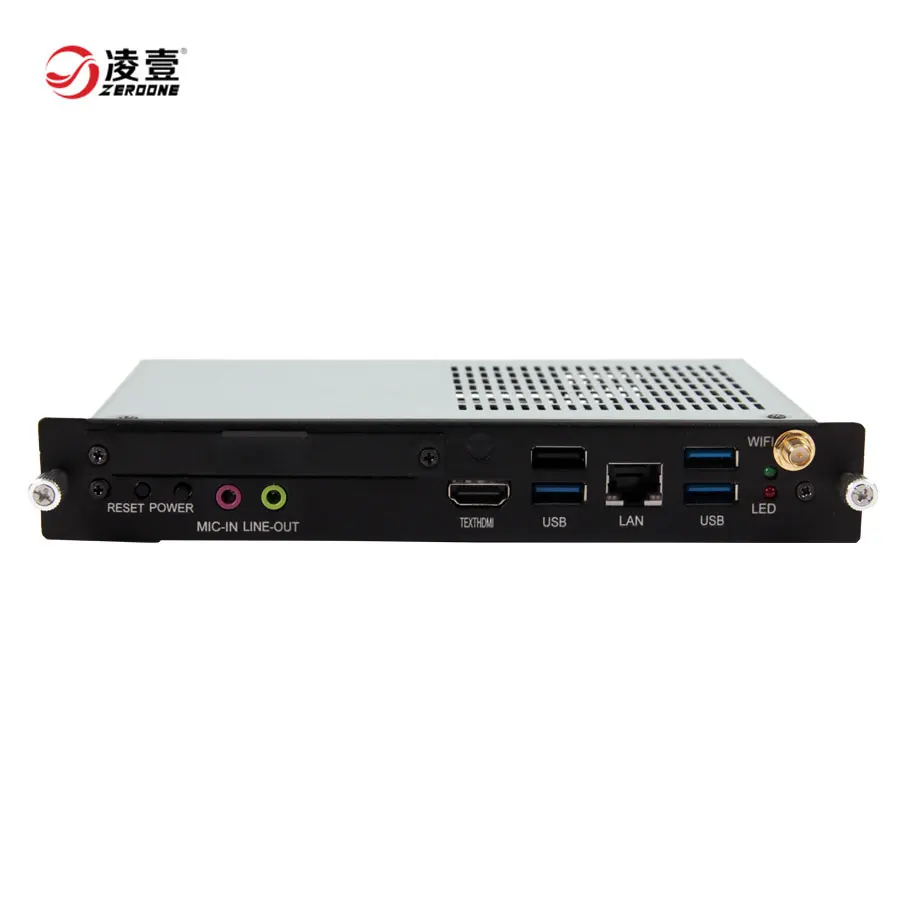 Zeroone DC 12-19V Цифровая вывеска 4K OPS PC M121 Поддержка Intel Skylake-U Core 6360U CPU OEM