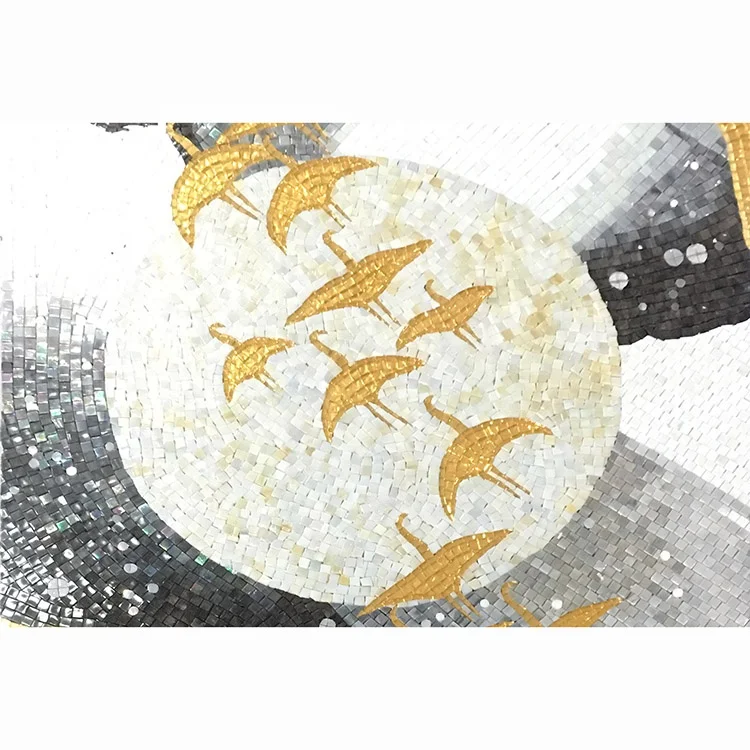 Modern Craft Murals Square Glass Mosaic Tile for TV Background and Kitchen Backsplash Decoration tiles glass mosaic