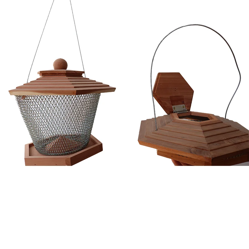 Hot Sale Nest Solid with Houde Decorative Container for Hamster Bowl for Outside Decoration Perch Cat Wood Bird Feeder Outdoor
