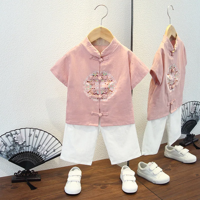 Chinese Traditional Clothing for Kids New Year Costumes Tang Suit Children Spring Festival Sets Factory