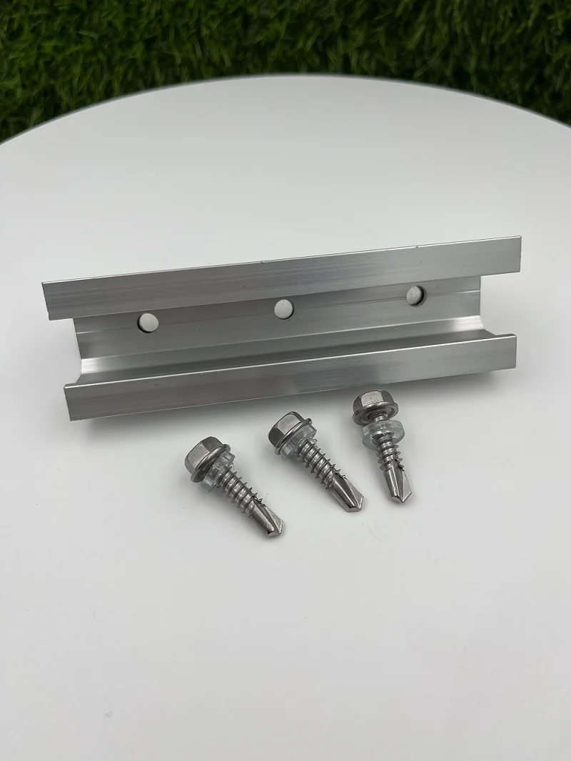 Angels Solar Aluminum U Mini Rail Metal Roofing Solar Panel Mounting Bracket