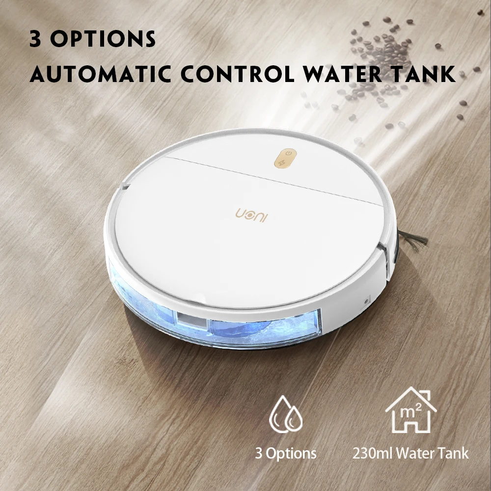 Uoni robot vacuum cleaner Samurai 2  robotic 3000Pa suction robot mop smart app control alexa S2