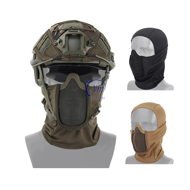 Ninja Tactical Mask with Full Face Protection for Outdoor Balaclava Mesh Mask