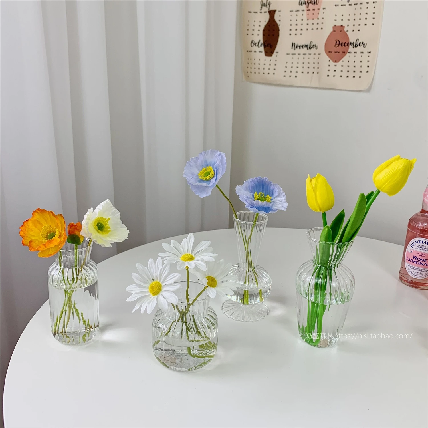 China manufacturer new product chandeliers for flowers cylinder glass vase