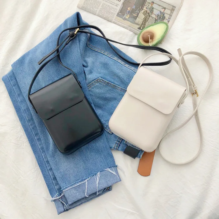 Modest Low MOQ Custom logo Crossbody Mobile Phone Bags For Woman Stylish Quality PU Leather Ladies Mini Square sling Purses