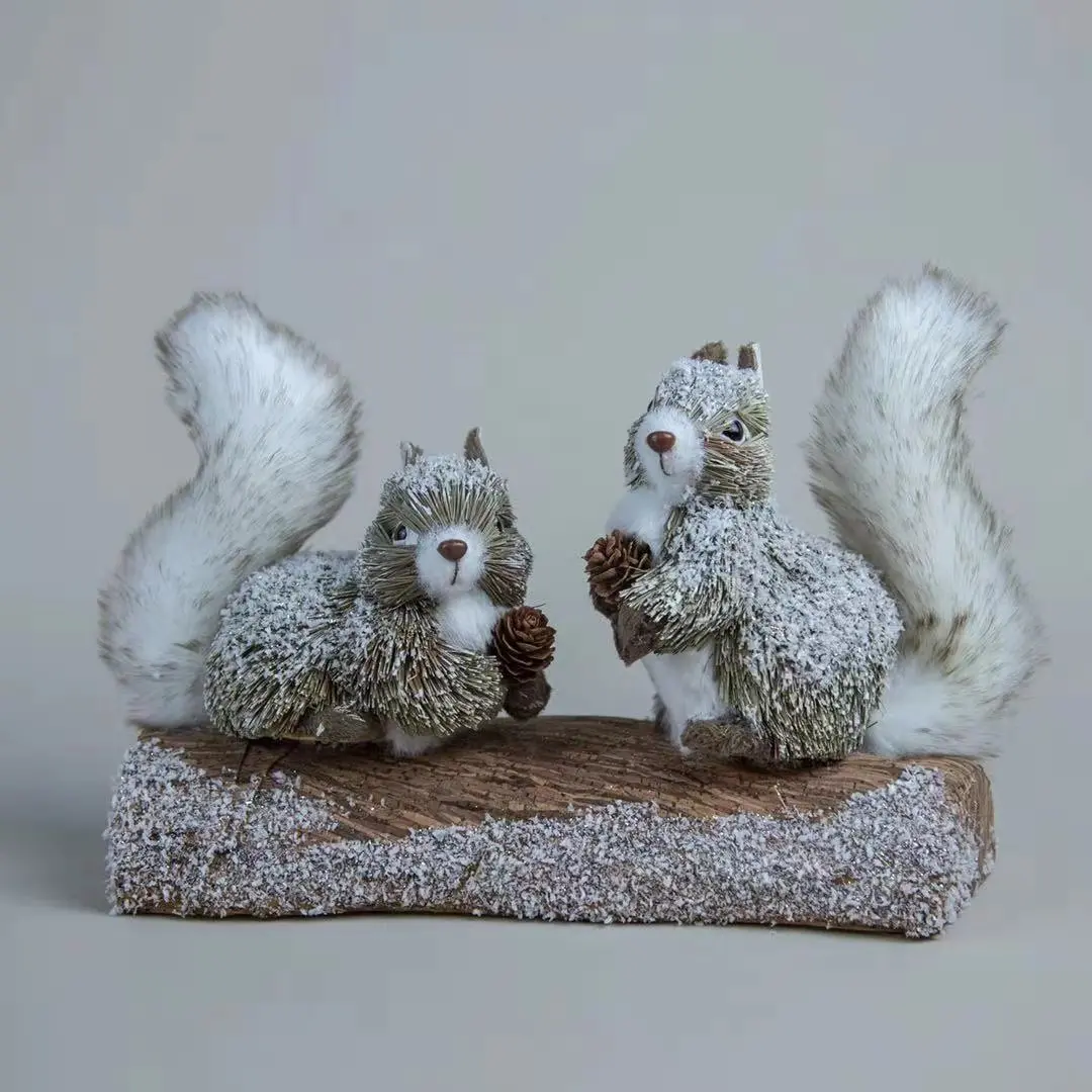 
Small squirrel animal figurines foam craftwork home decoration doll christmas 