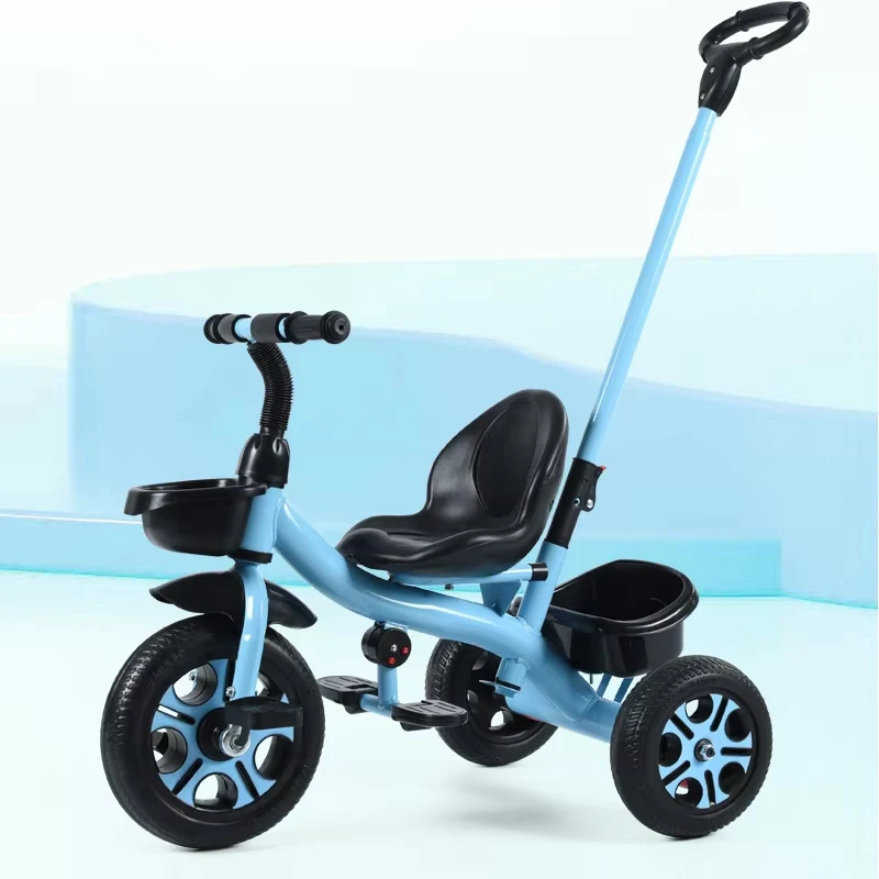 Top sale multi-function baby tricycle ride on car 3 in 1 children 3 wheels bike with train wheel toddler stroller toy kids trike