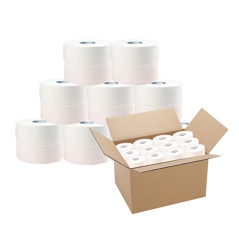 Wholesale White 2 Ply Commercial Use Bathroom Eco-friendly Embossed Tissue Toilet Paper