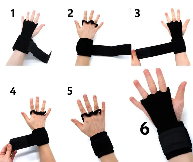 MR Pull Up Assist Crossfit Grip Gymnastics Grips Leather Custom Logo Crossfit Hand Grips Forweight Lifting