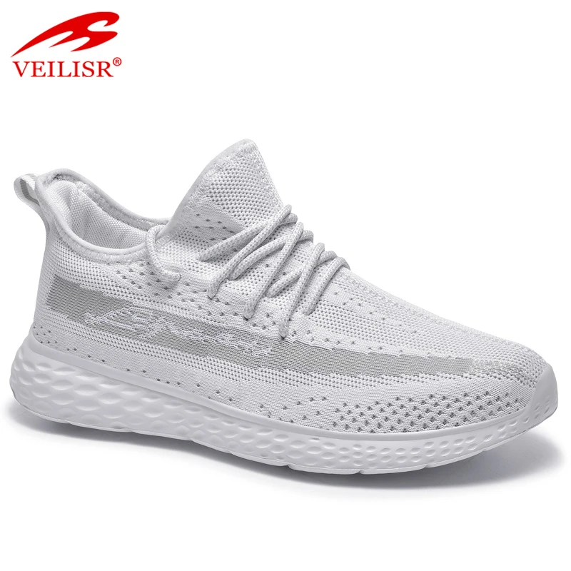 Amazon hot selling Stylish Newest design Protective height increasing fly knit big size men yeezy sneakers running sport shoes