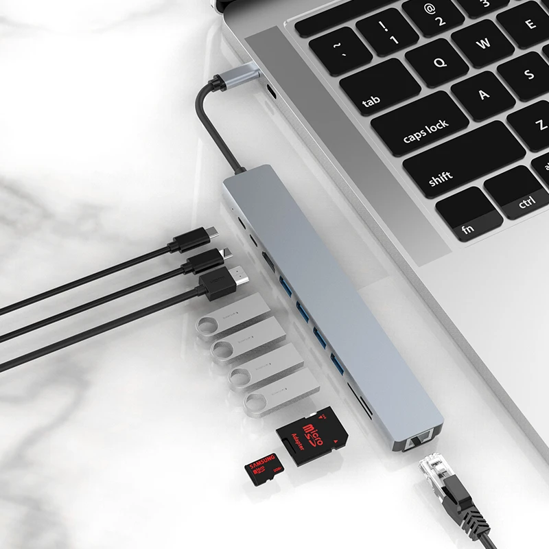 Thunderbolt 3 USB 3.0 10 port Type c Docking Station  to HDMI for Compatible Apple MacBook Pro