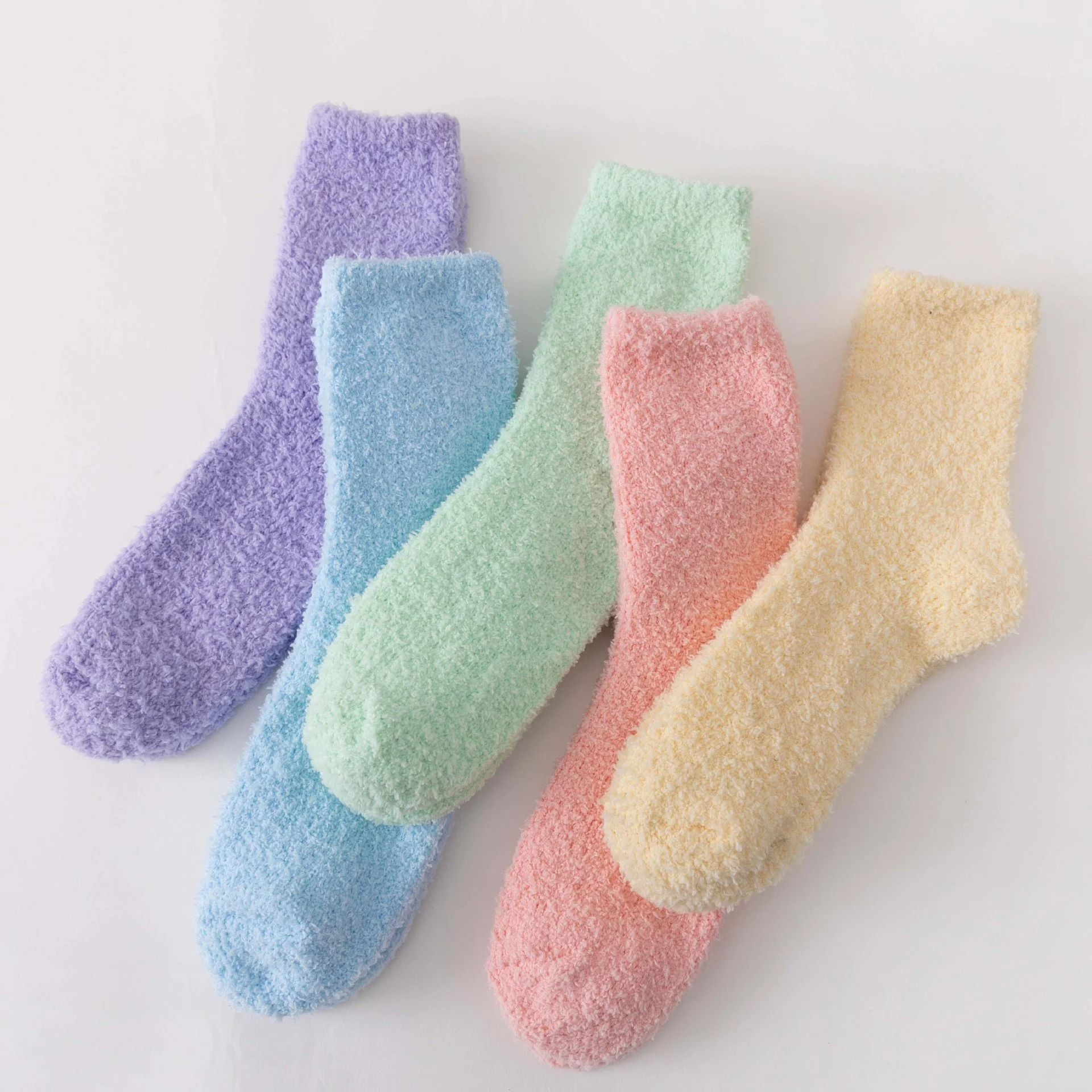 Winter fluffy thick thermal cozy soft fuzzy socks for women