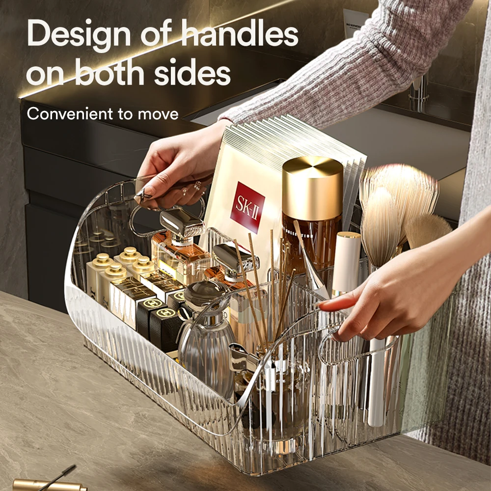 CHENGYAN Hot Platice Material Makeup Storage Boxes for Household Storage Container With Blockes Cosmetics Storage Box