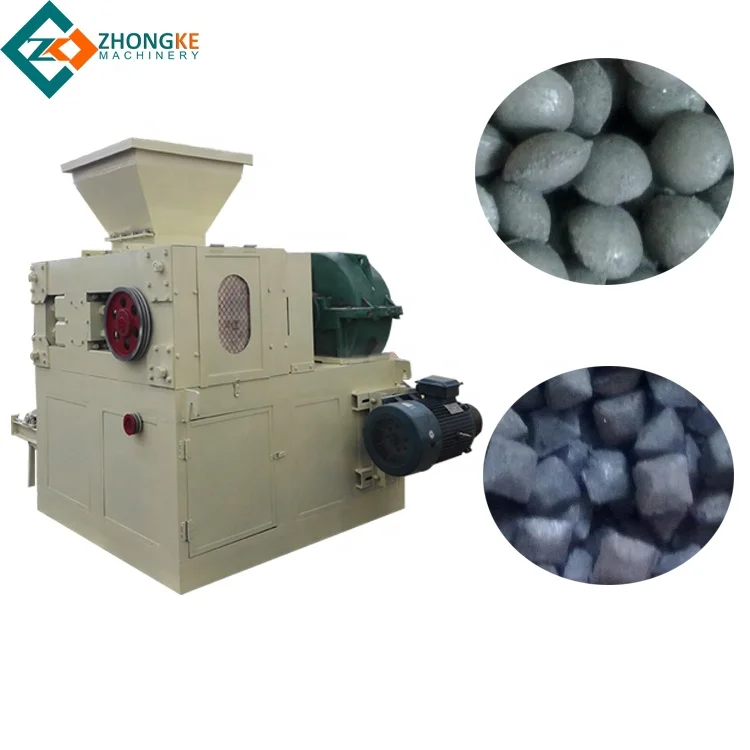 Durable hydraulic ball/aluminum powder/aluminum ash cast iron briquette press machine price with double rollers