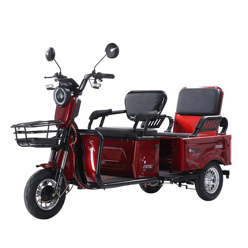 2024 new model Three Wheels Electric Bike  Electric Scooter Ebike Passenger and cargo tricycle