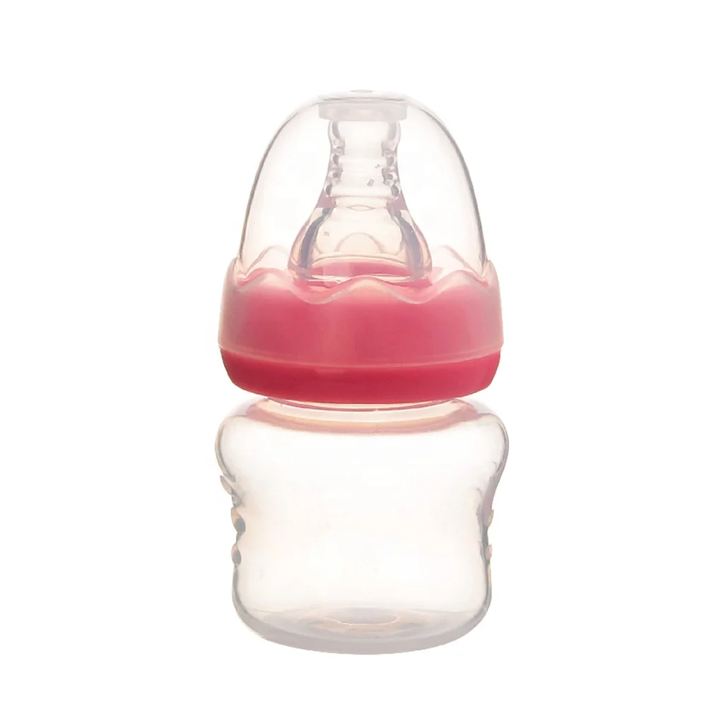 High Quality 2oz BPA Free Cute Plastic Newborn Disposable Baby Feeding Bottle With Silicone Nipple