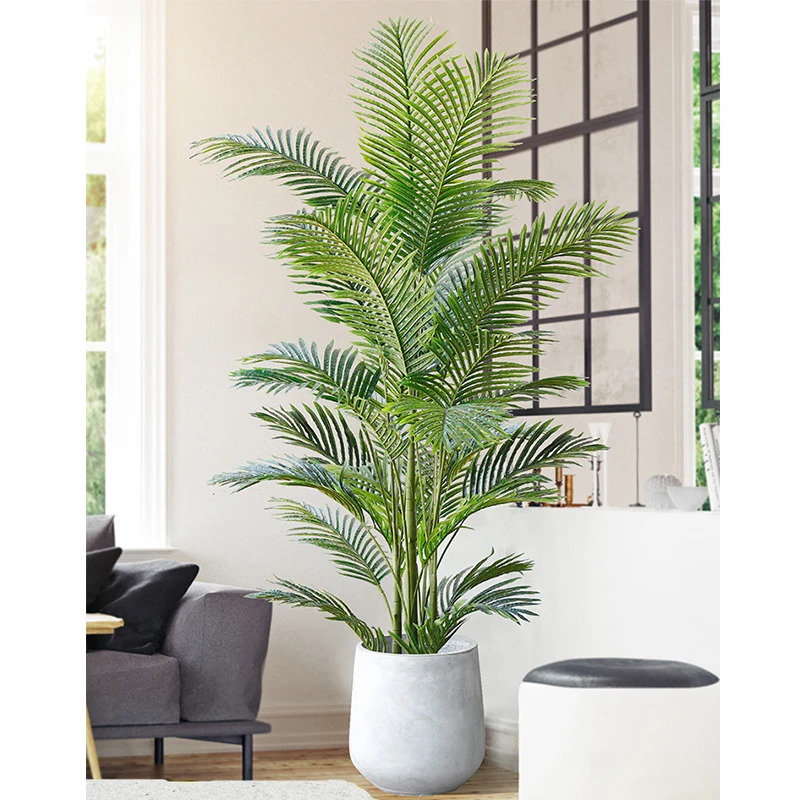 
artificial plant bonsai plastic greenery palm tree faux areca plant artificial tree 