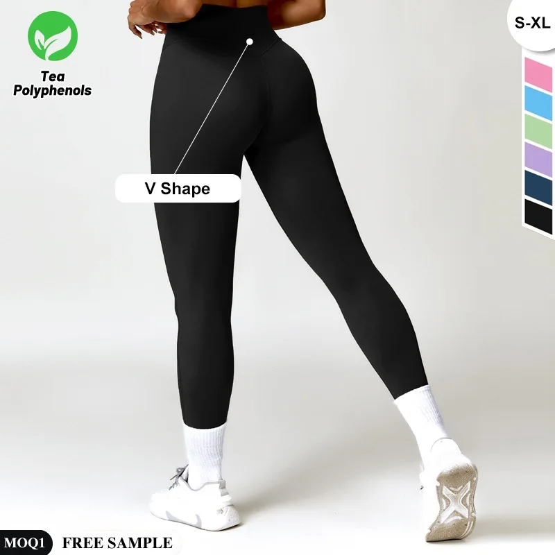 Custom Scrunch Yoga Leggings High Waist Seamless Sport Gym Set Clothing for Women Active Wear Workout Clothes Fitness Sportswear