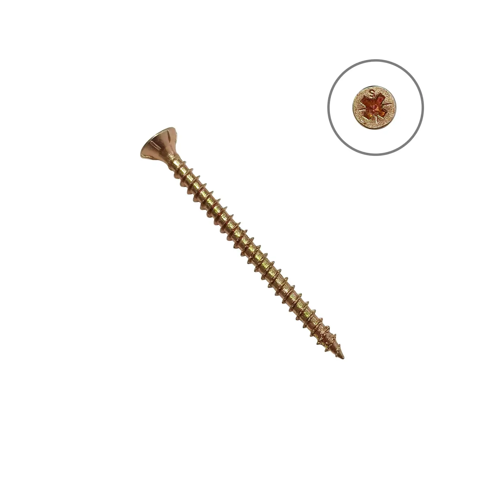 ZInc Plated POZI Drive Saw Thread Chipboard Screw, MDF Double Flat Head Chipboard Screws 3.5x50