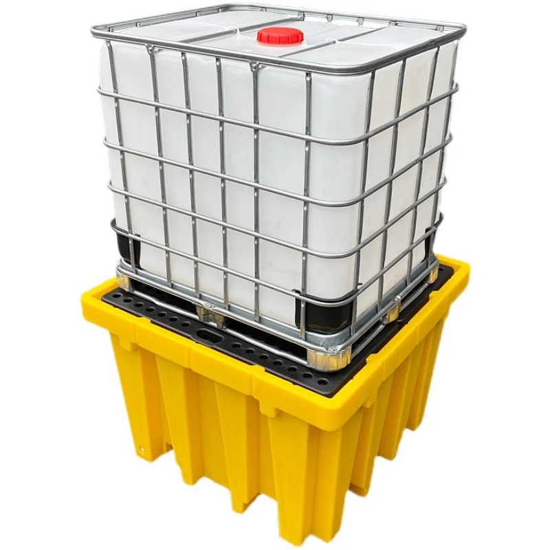 Midwell Large Capacity Good quality Spill drum containment pallet IBC Plastic sump Anti leak pallet 1100L